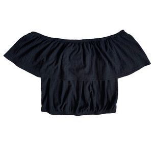 Black off the shoulder top